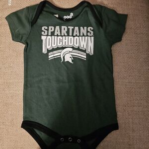 Spartans Touchdown Green Kids One Piece